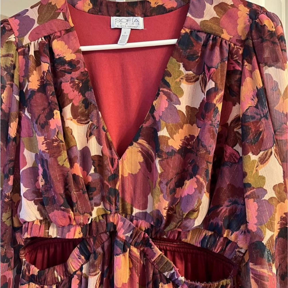 Sofia Multicolor Floral Long Sleeve Dress